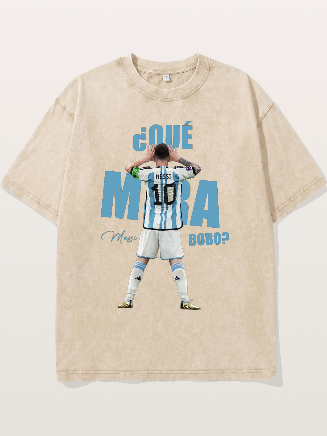 Messi ¿Qué Mirá Bobo Argentin Washed T-shirt