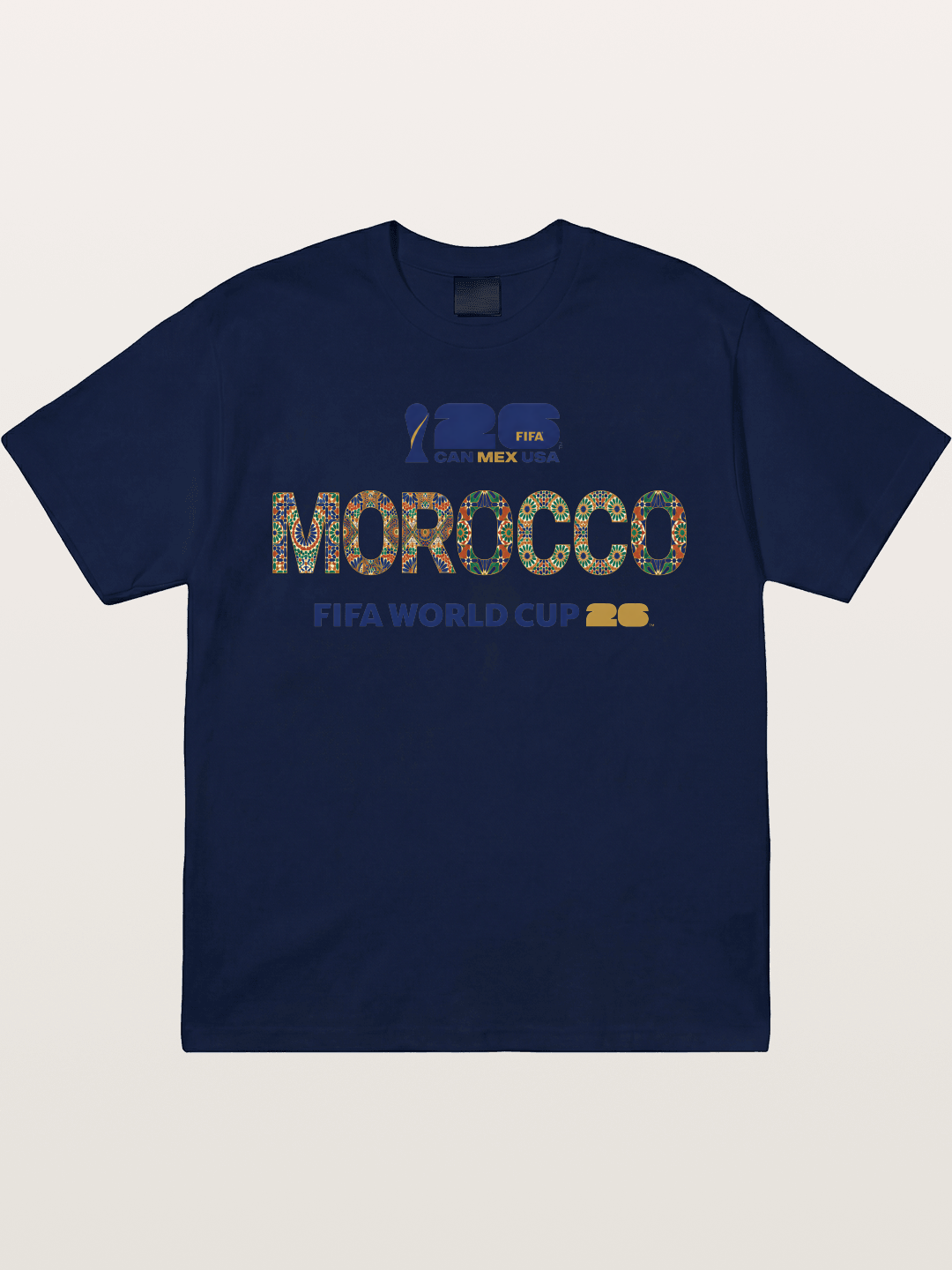 Morocco 2026 Mosaic Typography Gildan T-shirt