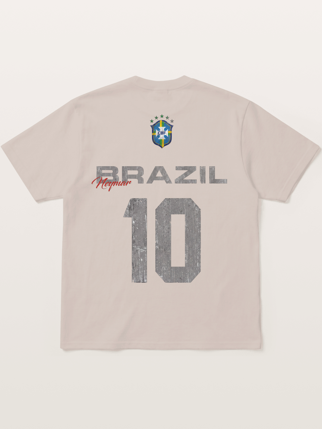 Brazil Neymar 10 Vintage Cotton T-shirt