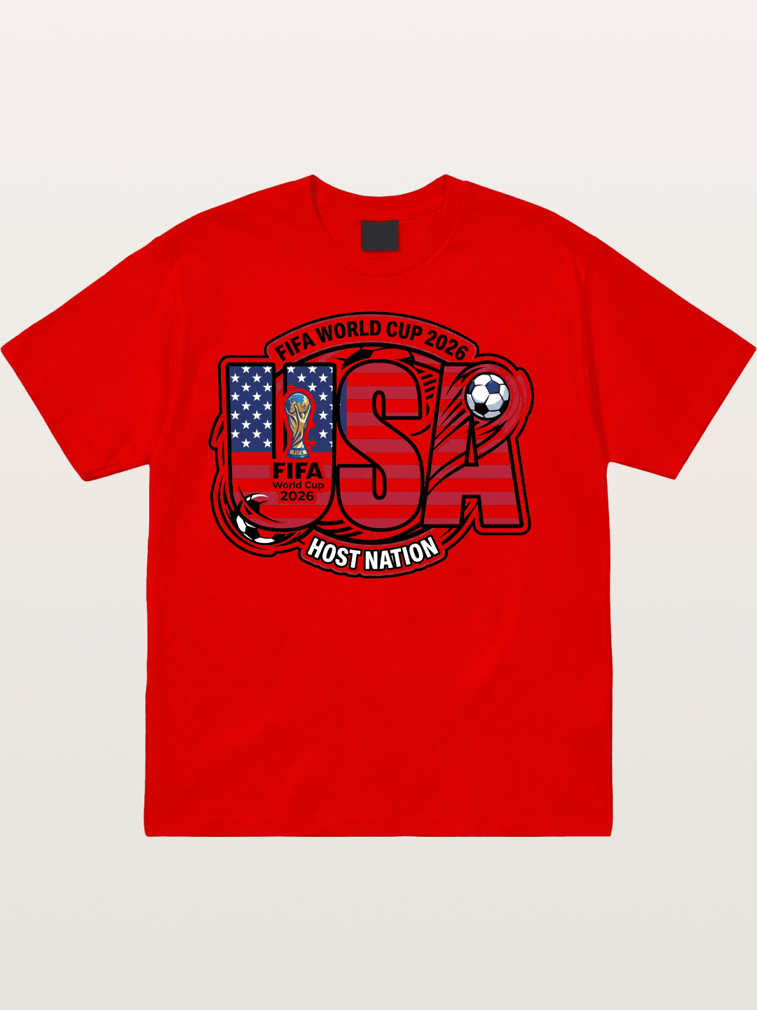 USA 2026 World Cup Typography Cotton T-shirt