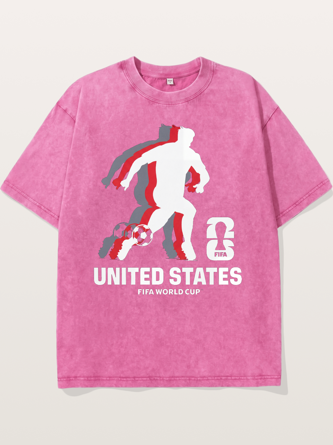 USA WC 2026 Soccer Player Silhouette Washed T-shirt