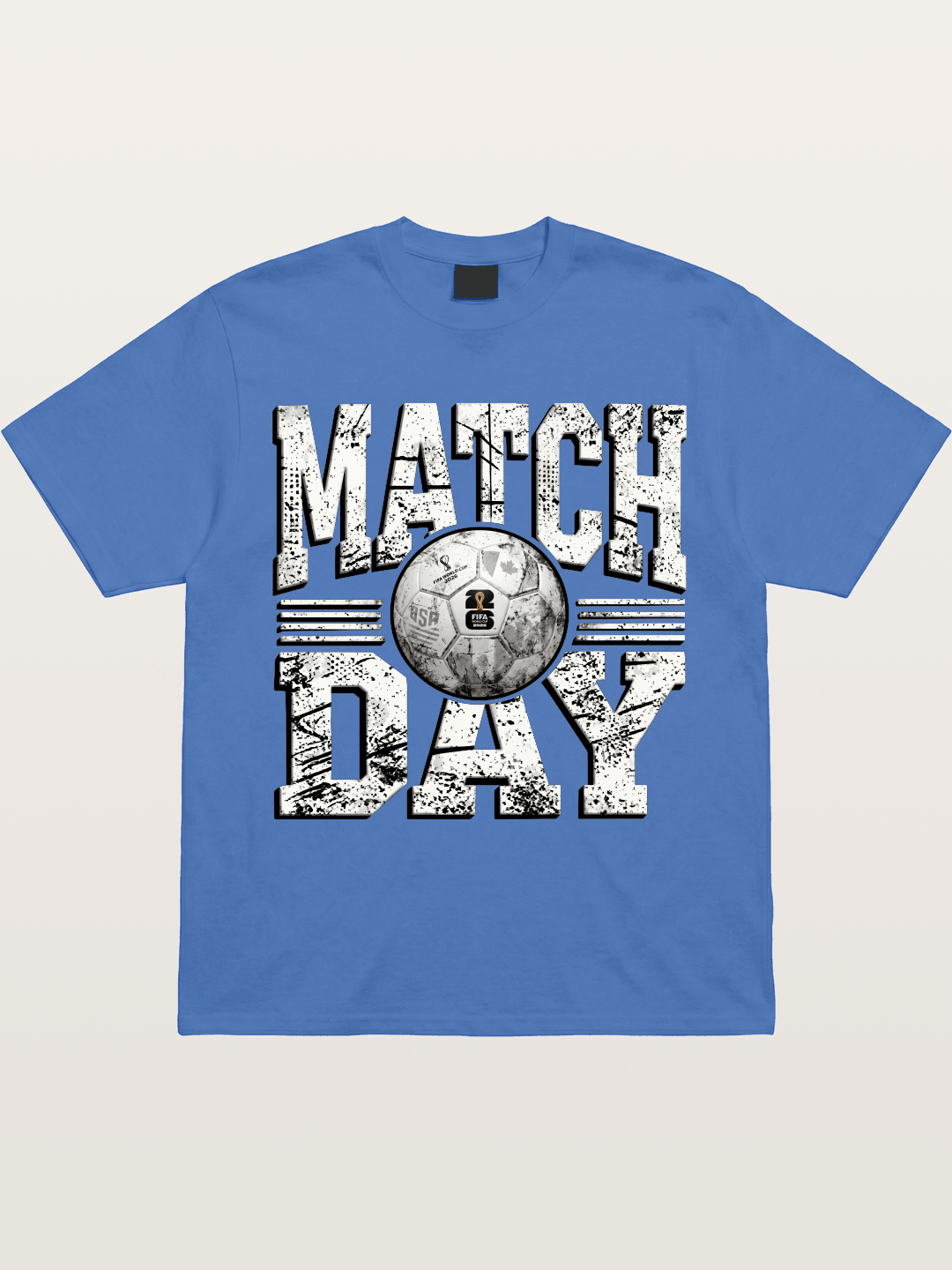 Match Day Grunge Soccer Print Gildan T-shirt