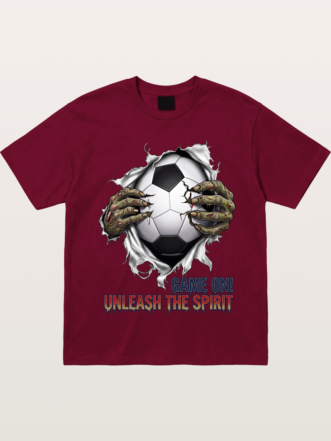 Zombie Claw Tear Soccer Print Gildan T-shirt