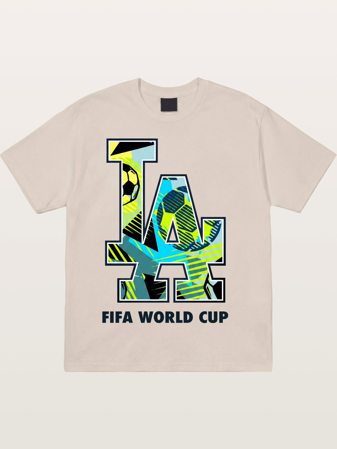 FIFA WC LA Geometric Soccer Fill Cotton T-shirt