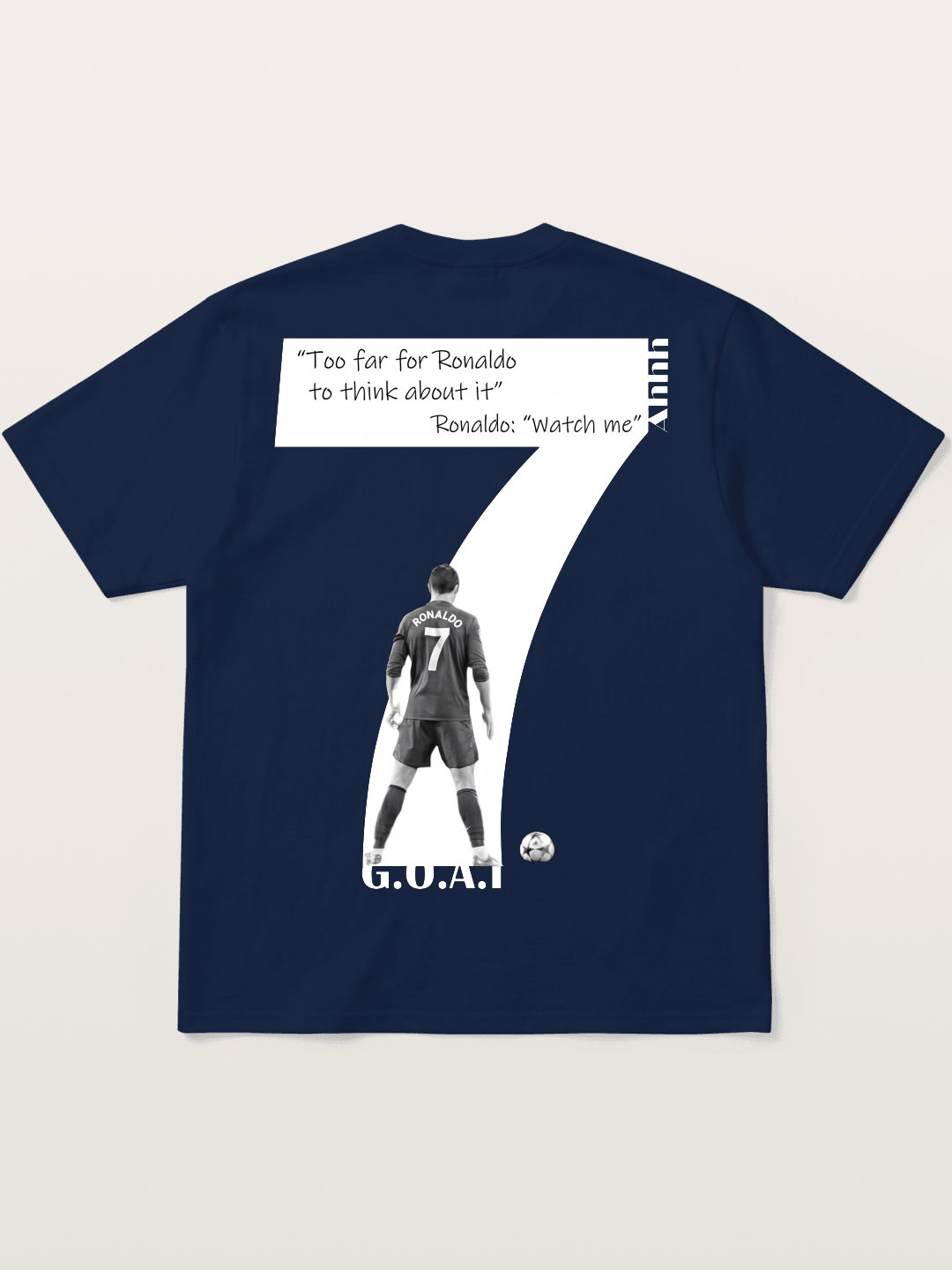 Ronaldo #7 Watch Me Quote Cotton T-shirt