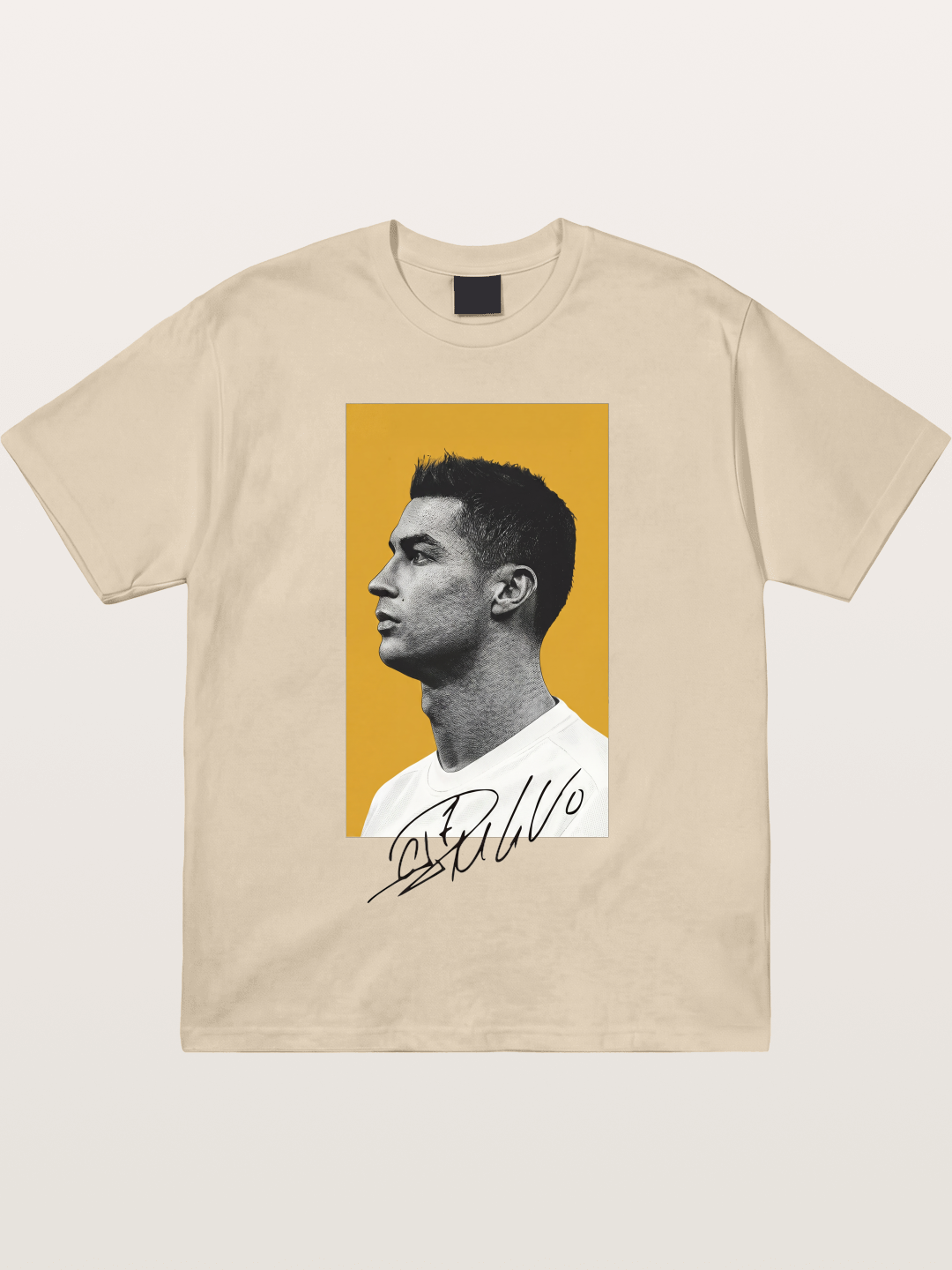 Ronaldo Gold Background Portrait Gildan T-shirt