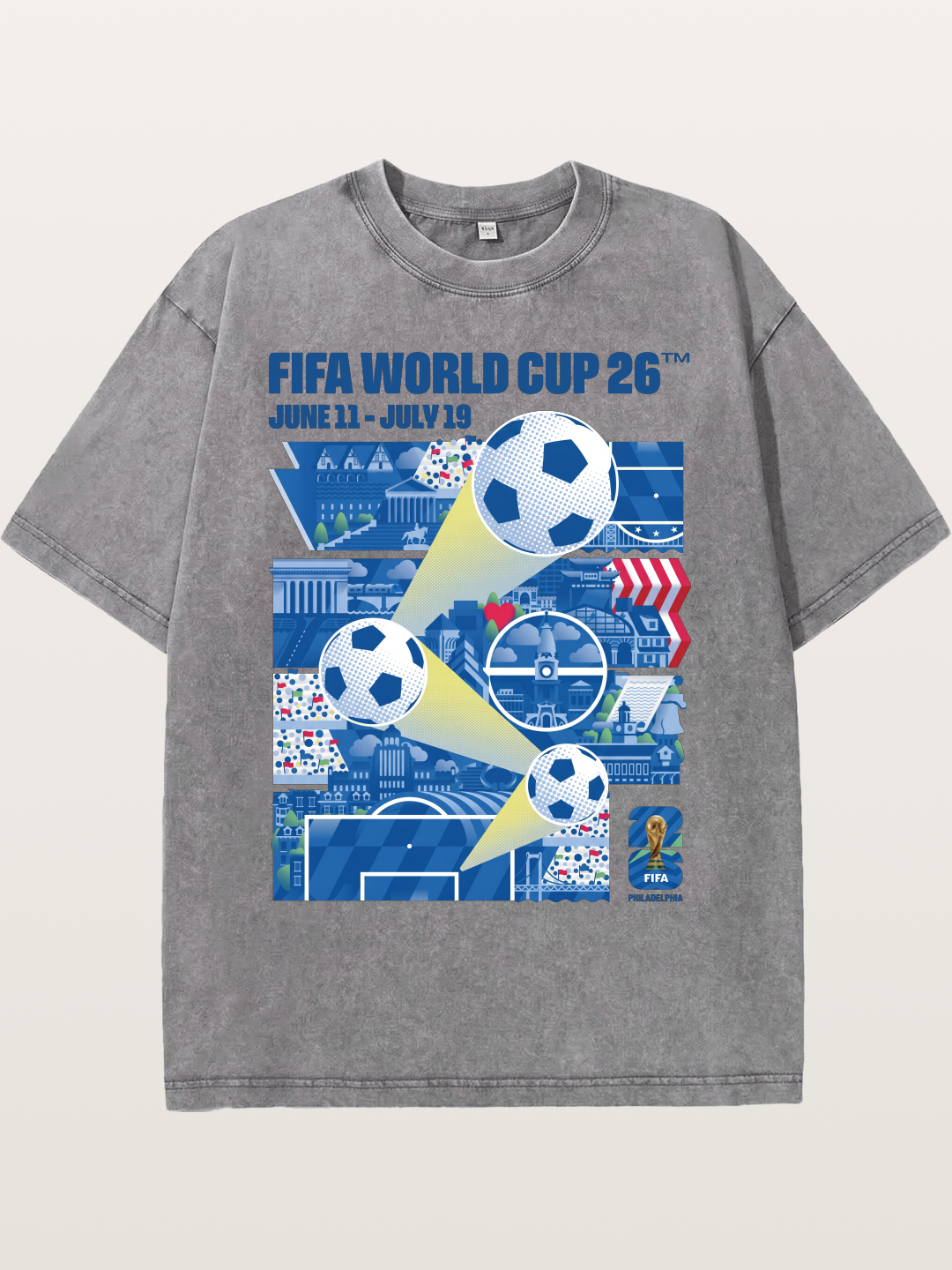 2026 WC Schedule & Landmarks Washed T-shirt