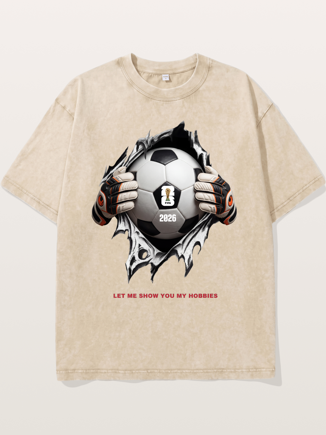 Soccer Ball Tear Effect 2026 Washed T-shirt