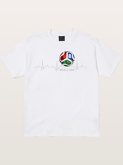 World Cup Soccer Heartbeat Graphic Cotton T-shirt