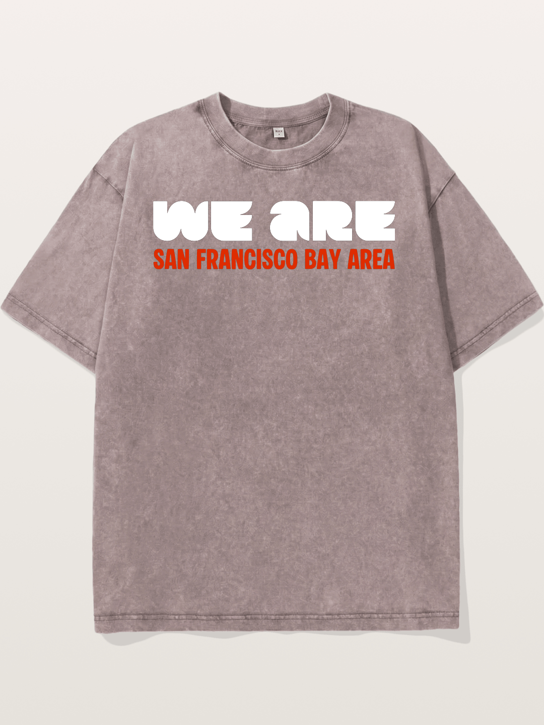 San Francisco Bay Area Red Text Washed T-shirt