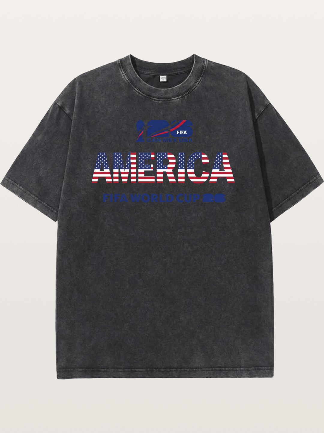 2026 World Cup MEXUSA Flag Art Washed T-shirt
