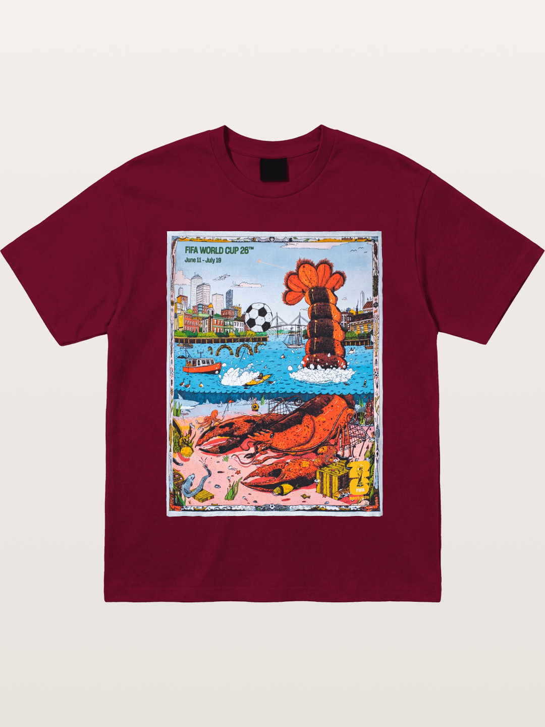 FIFA 2026 Coastal City Lobster Design Gildan T-shirt