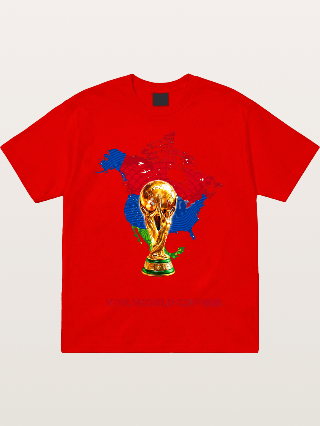 World Cup Trophy & Americas Map Cotton T-shirt