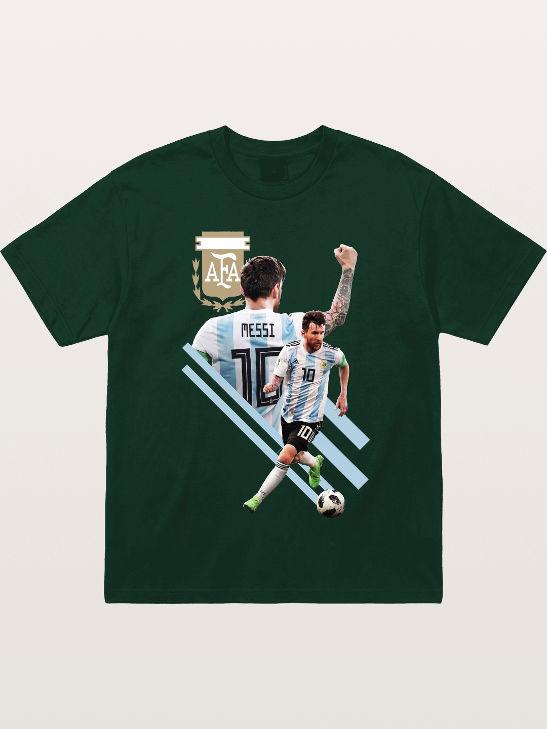 Messi Argentina Layered Art Gildan T-shirt