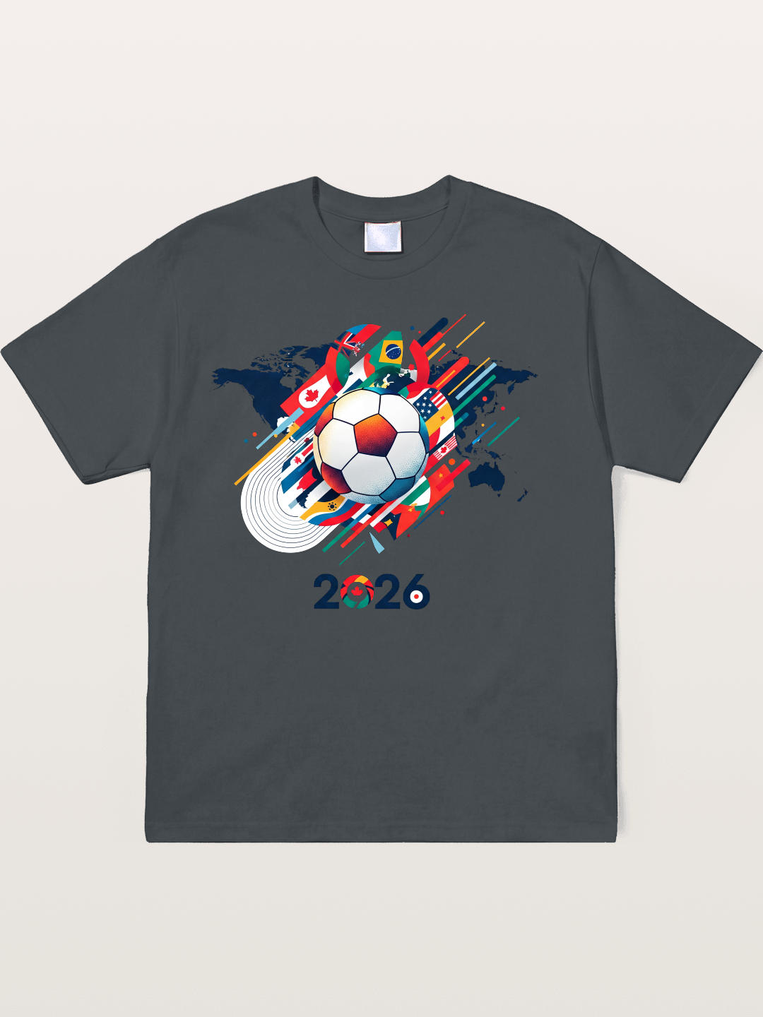 World Cup 2026 Global Flags Print Soft-Stay T-shirt