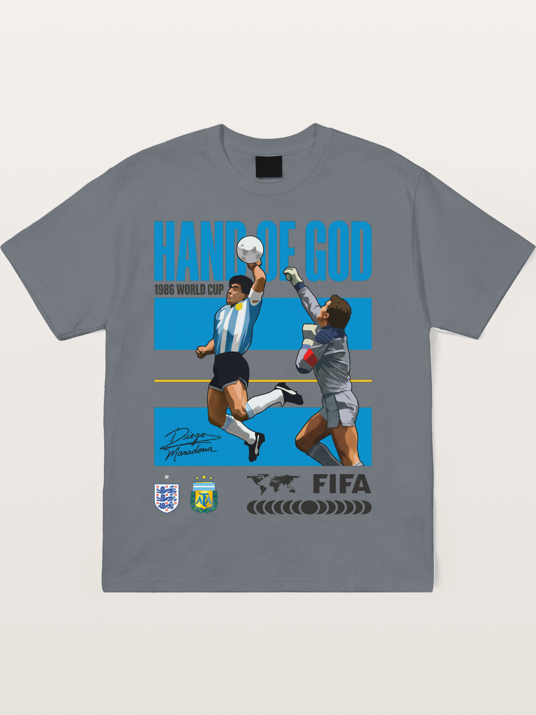 Hand of God 1986 WC Art Cotton T-shirt