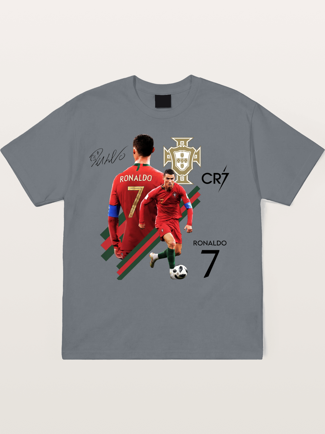 CR7 Portugal Crest Montage Cotton T-shirt