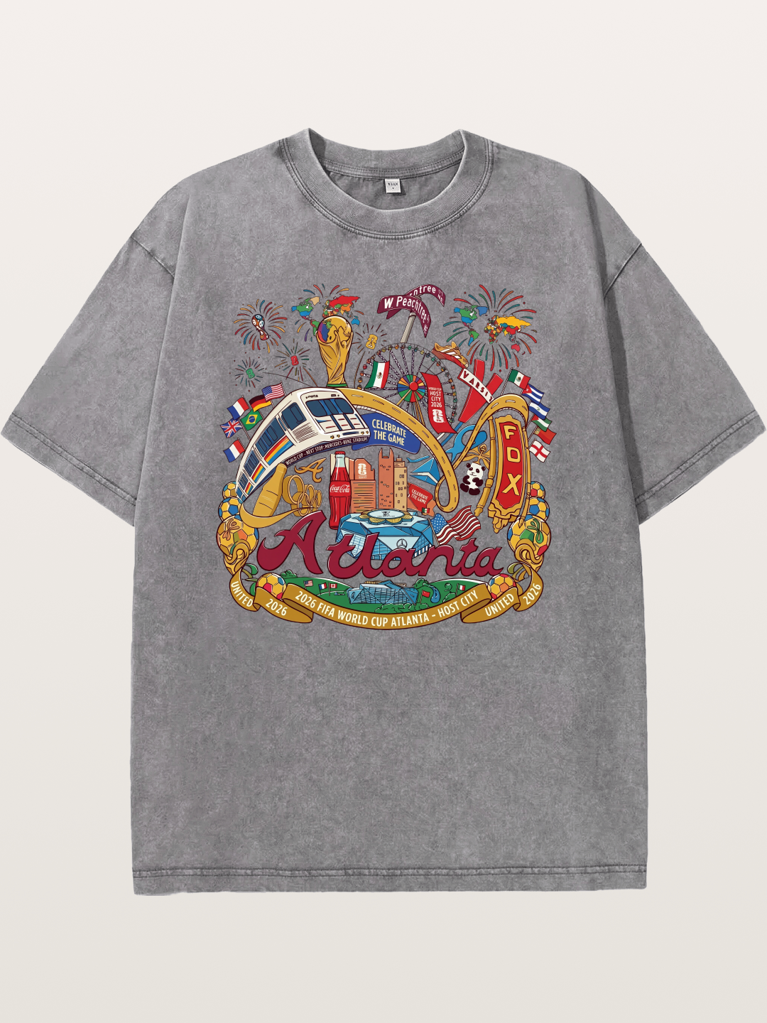 Atlanta 2026 World Cup Poster Washed T-shirt