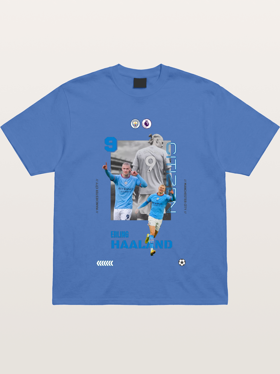 Haaland City Montage Print Gildan T-shirt