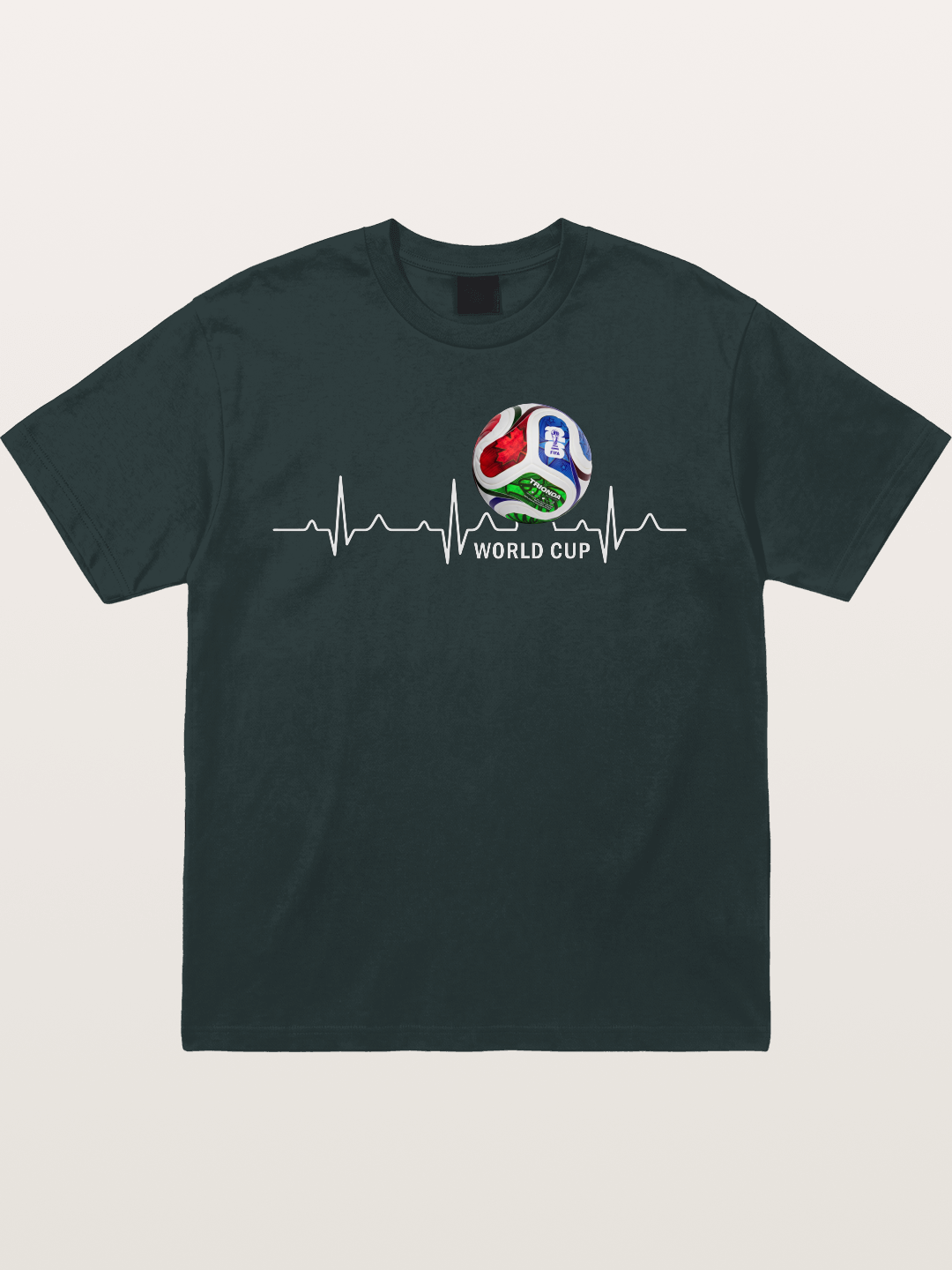 World Cup Soccer Heartbeat Graphic Gildan T-shirt