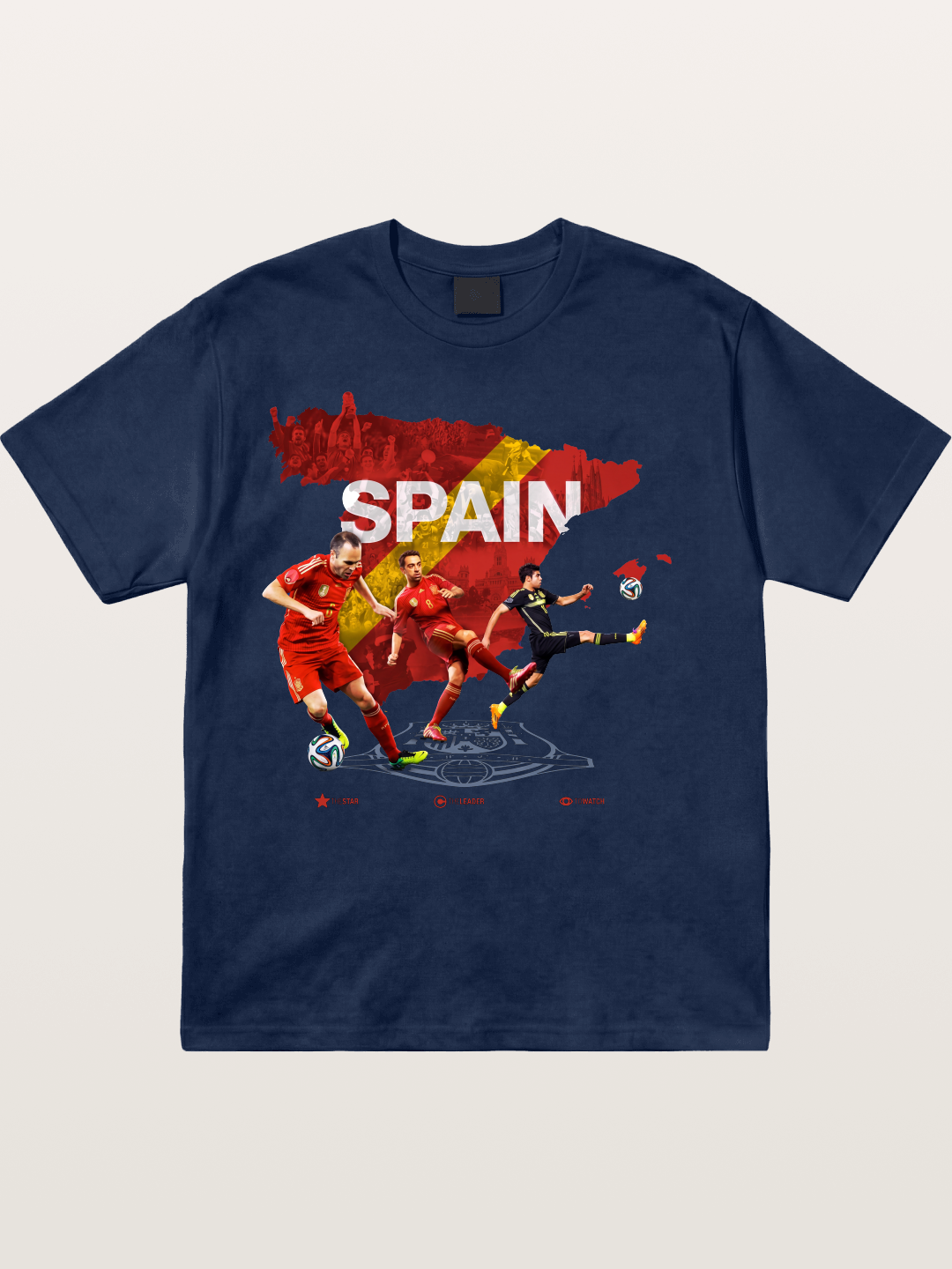 Spain National Team Players Collage Cotton T-shirt