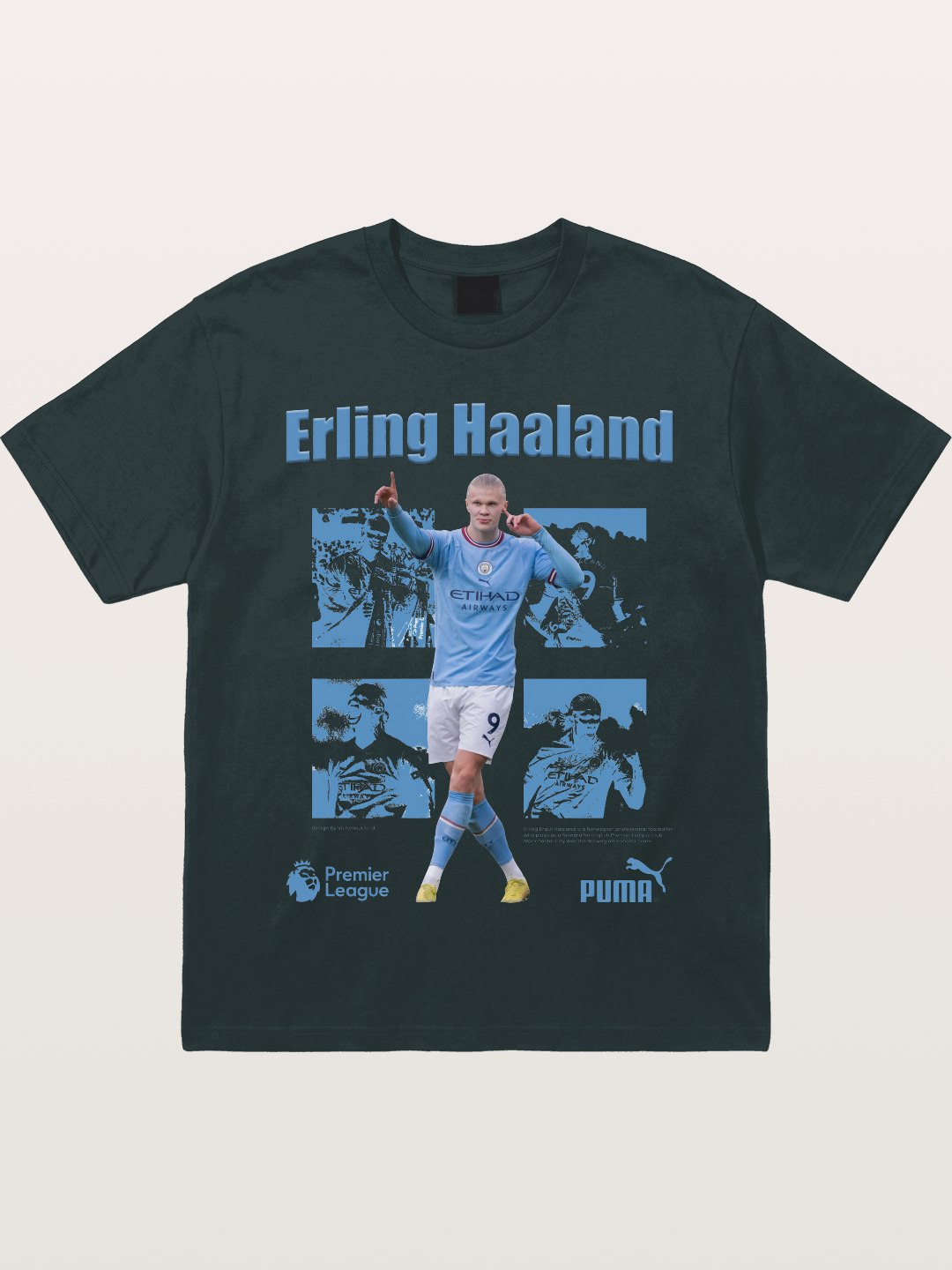 Haaland Premier League Poster Gildan T-shirt