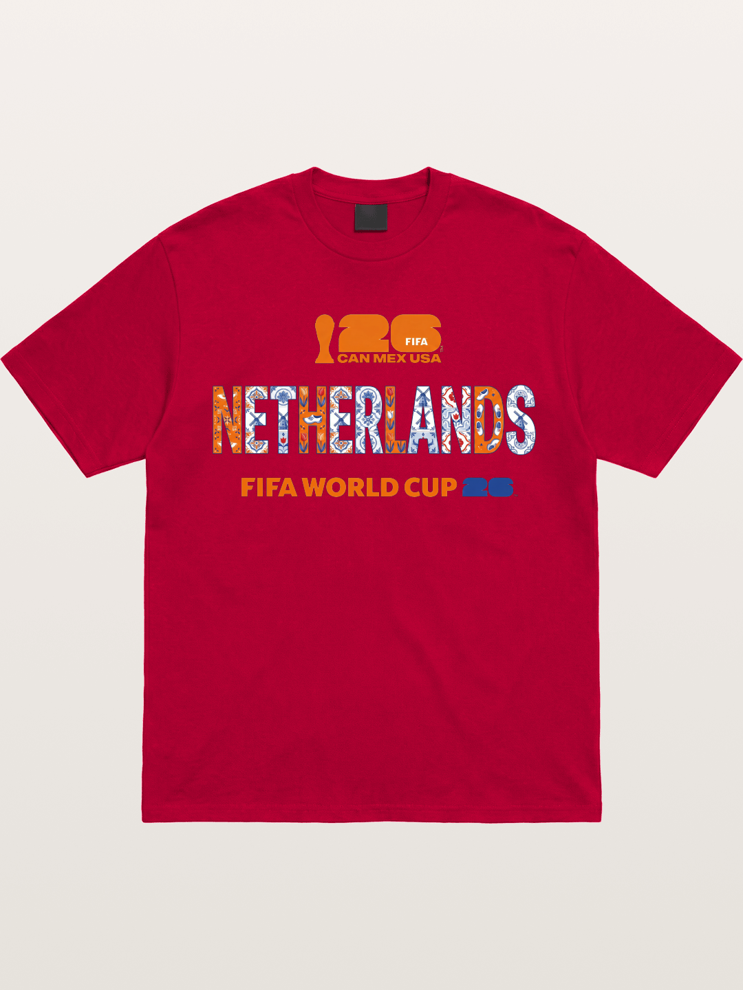 Netherlands 2026 Delft Blue Typo Gildan T-shirt