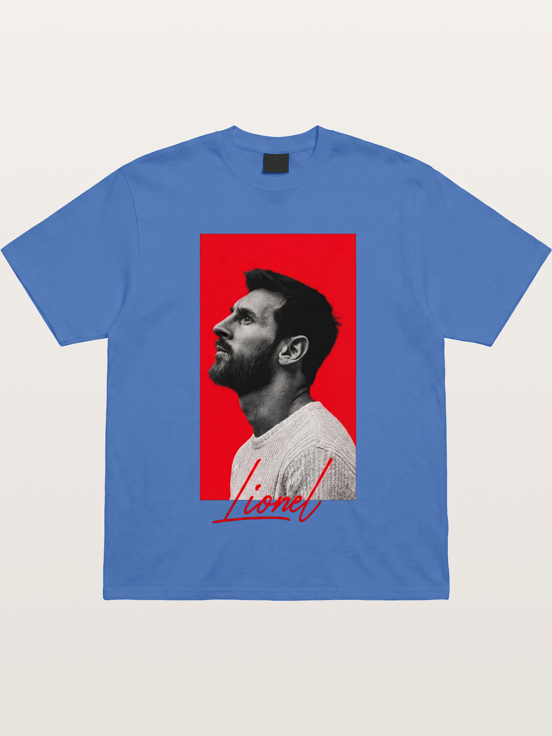 Messi Red Background Portrait Gildan T-shirt