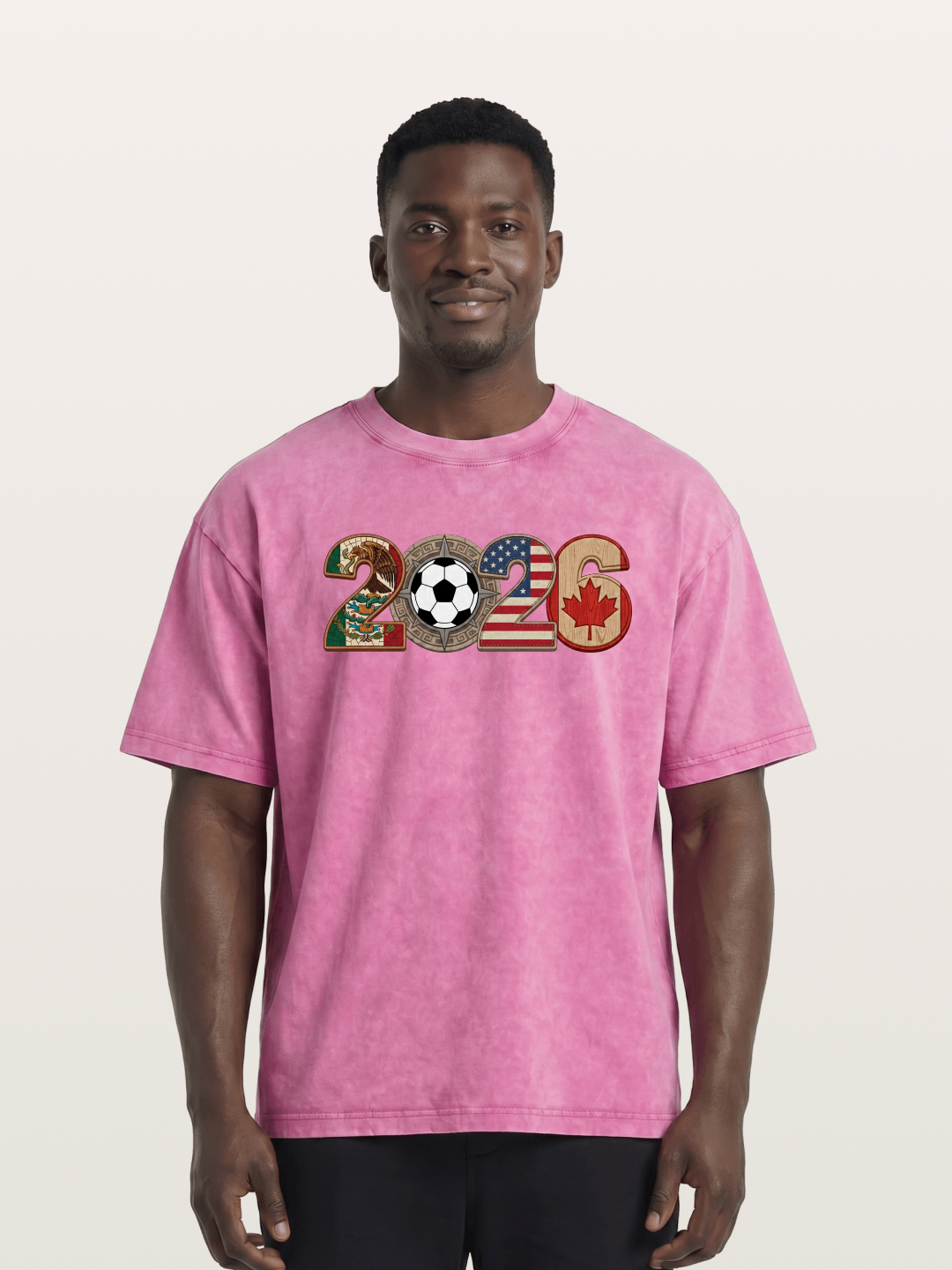2026 WC Tribal Flag Design Washed T-shirt