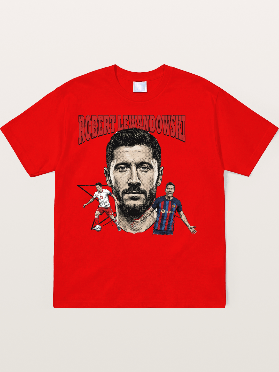 Robert Lewandowski Football Art Soft-Stay T-shirt