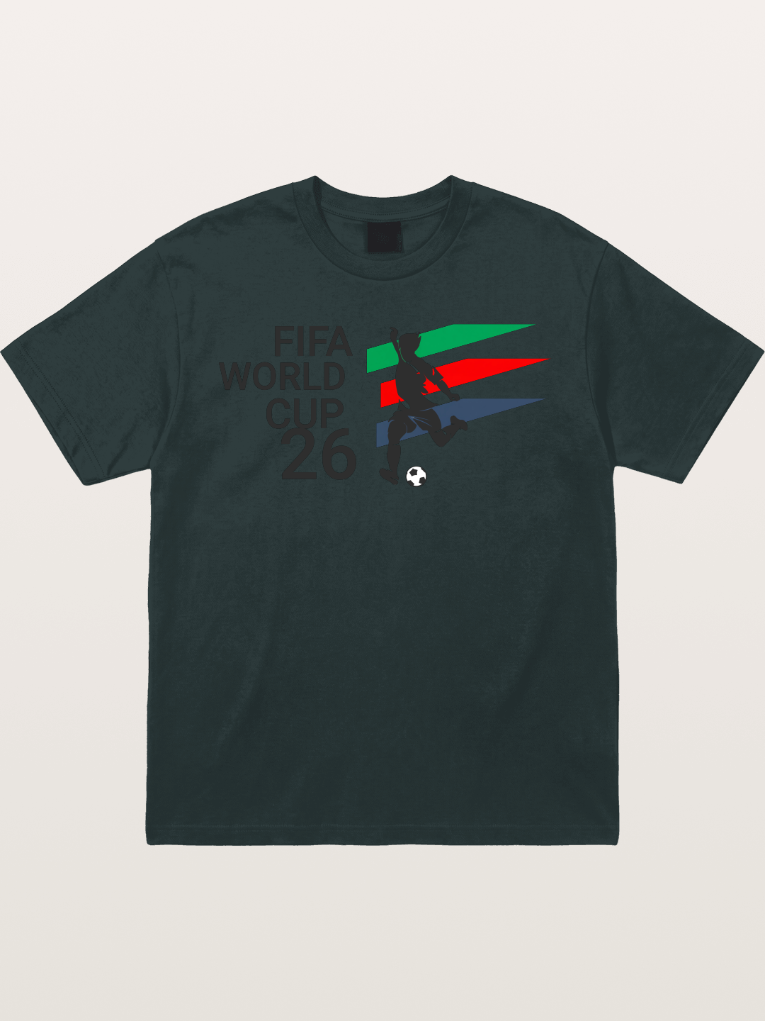 2026 WC Soccer Player Color Stripes Gildan T-shirt