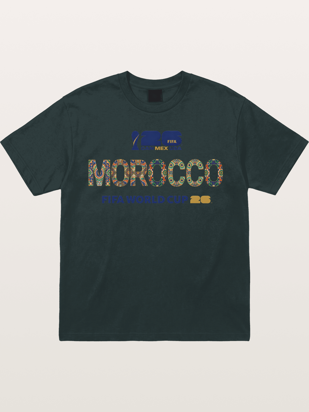 Morocco 2026 Mosaic Typography Gildan T-shirt
