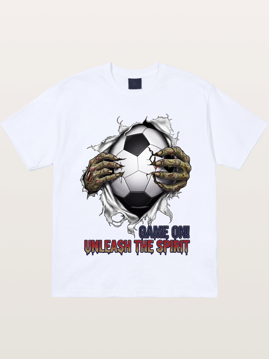 Zombie Claw Tear Soccer Print Gildan T-shirt