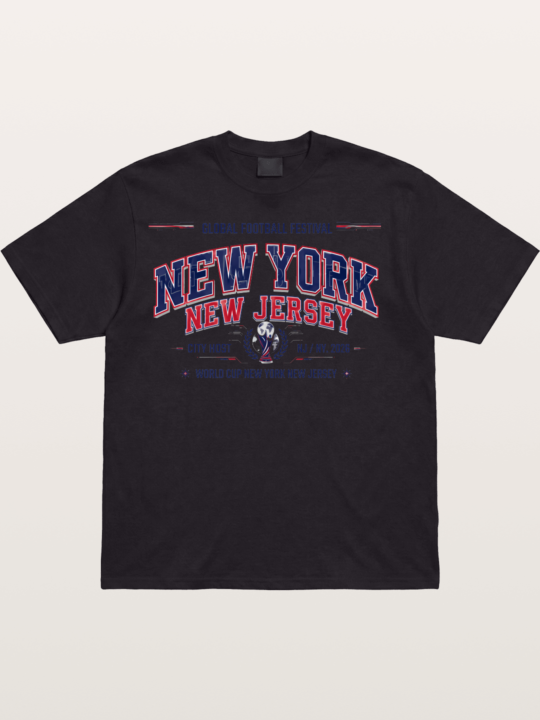 NYC New Jersey 2026 WC Badge Cotton T-shirt