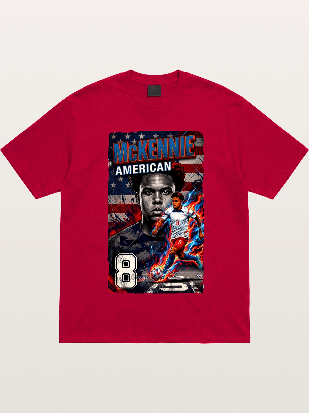 Weston Mckennie Fiery Retro Design Gildan T-shirt