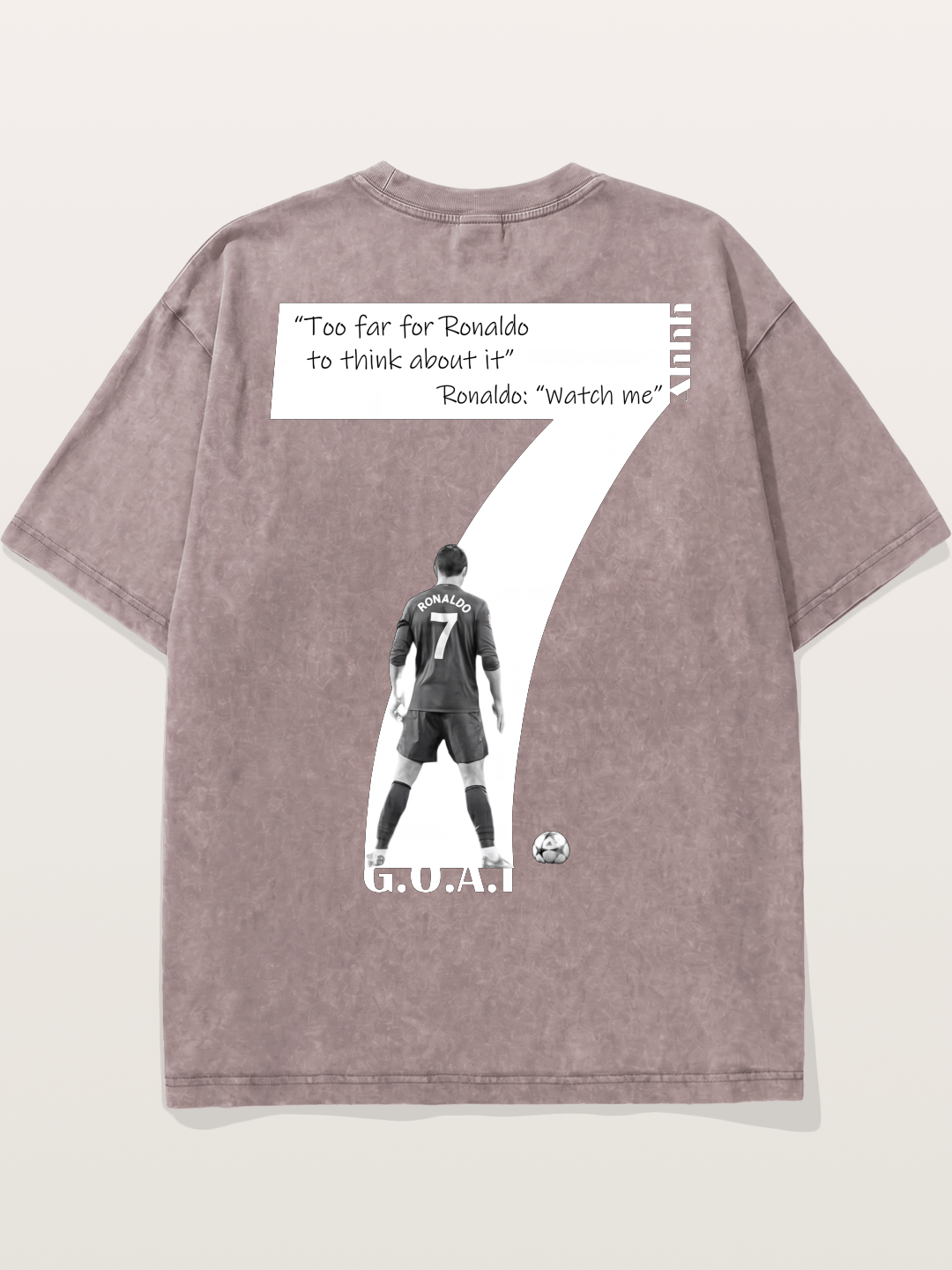 Ronaldo #7 Watch Me Quote Washed T-shirt