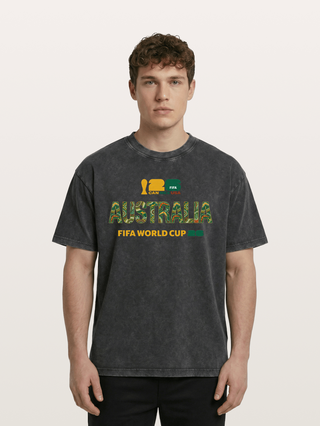 Australia 2026 Aboriginal Design Washed T-shirt