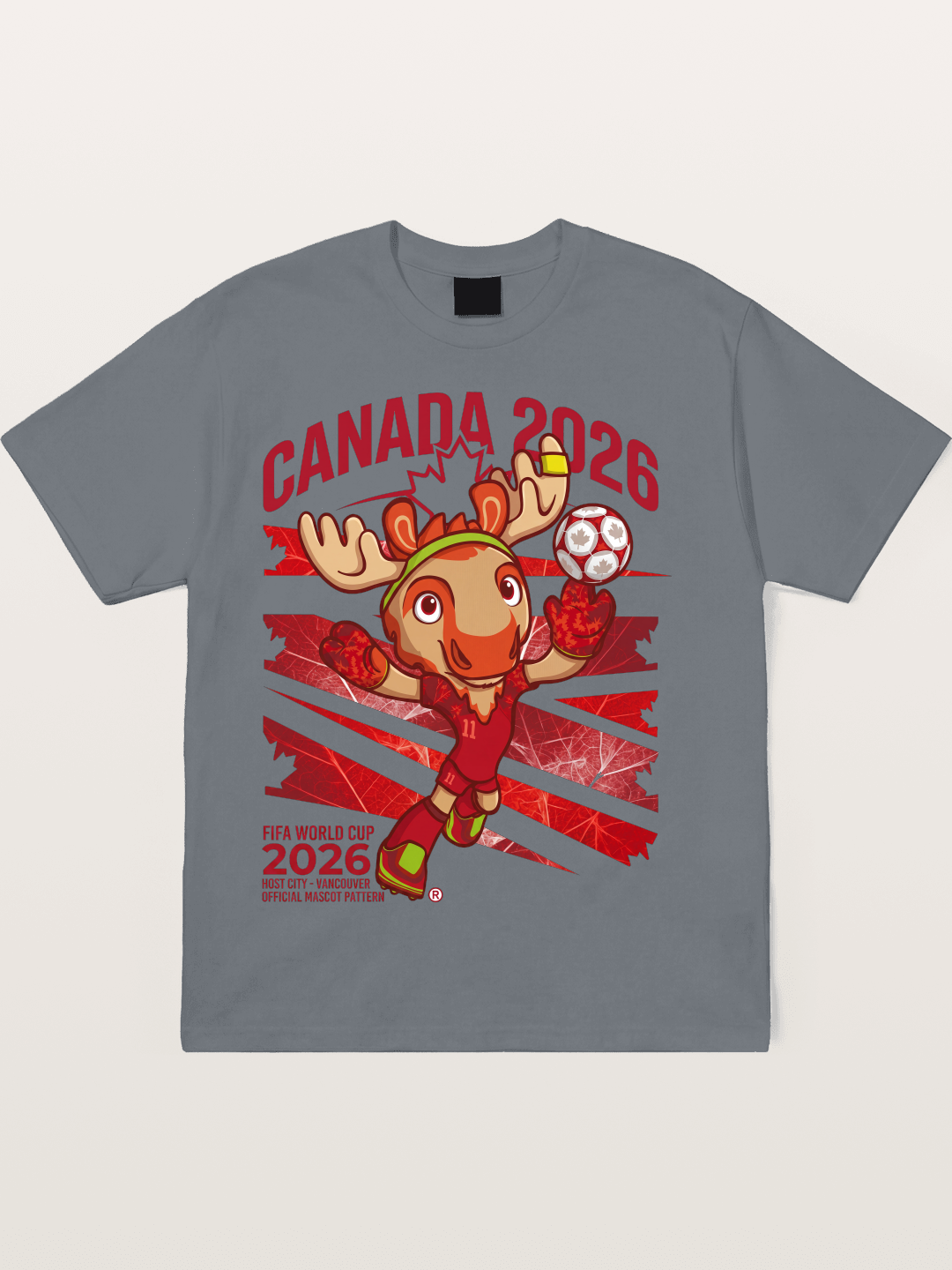 Canada 2026 Moose Mascot Cotton T-shirt