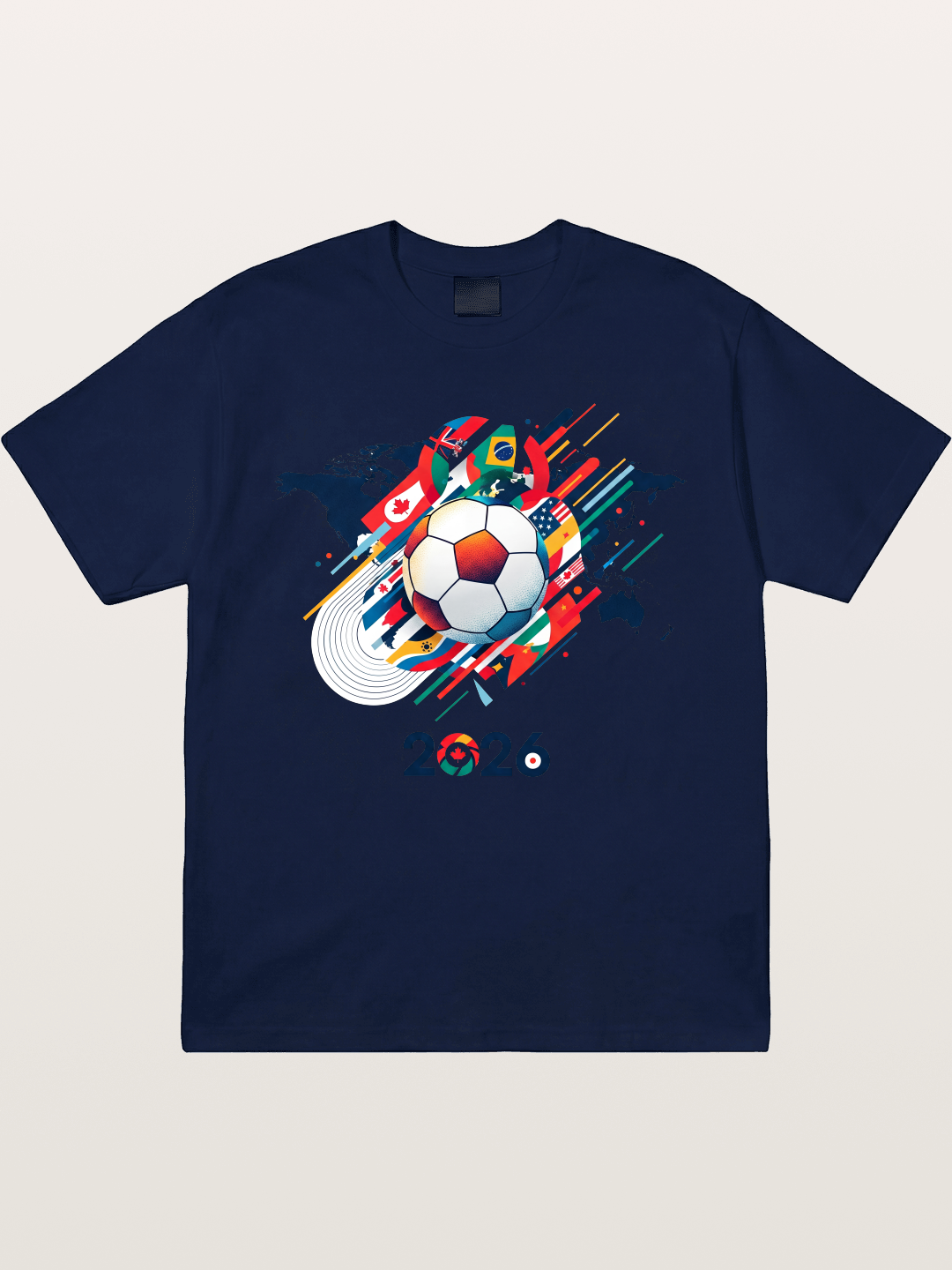 World Cup 2026 Global Flags Print Gildan T-shirt