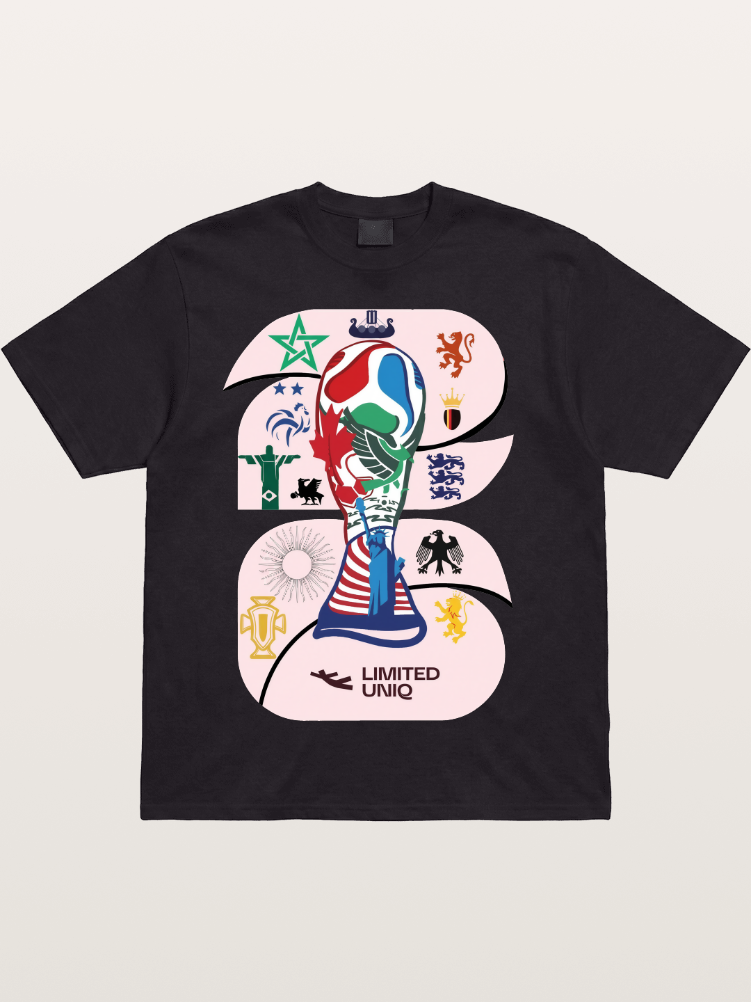 2026 World Cup Trophy Collage Cotton T-shirt