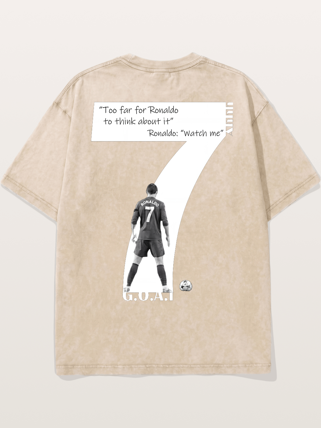 Ronaldo #7 Watch Me Quote Washed T-shirt