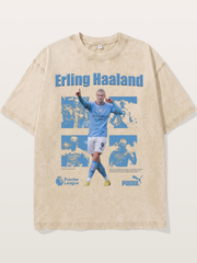 Haaland Premier League Poster Washed T-shirt