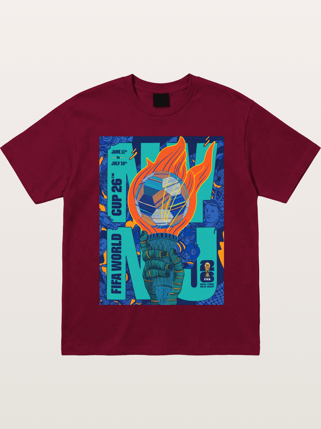 NYNJ WC 2026 Liberty Torch Soccer Gildan T-shirt