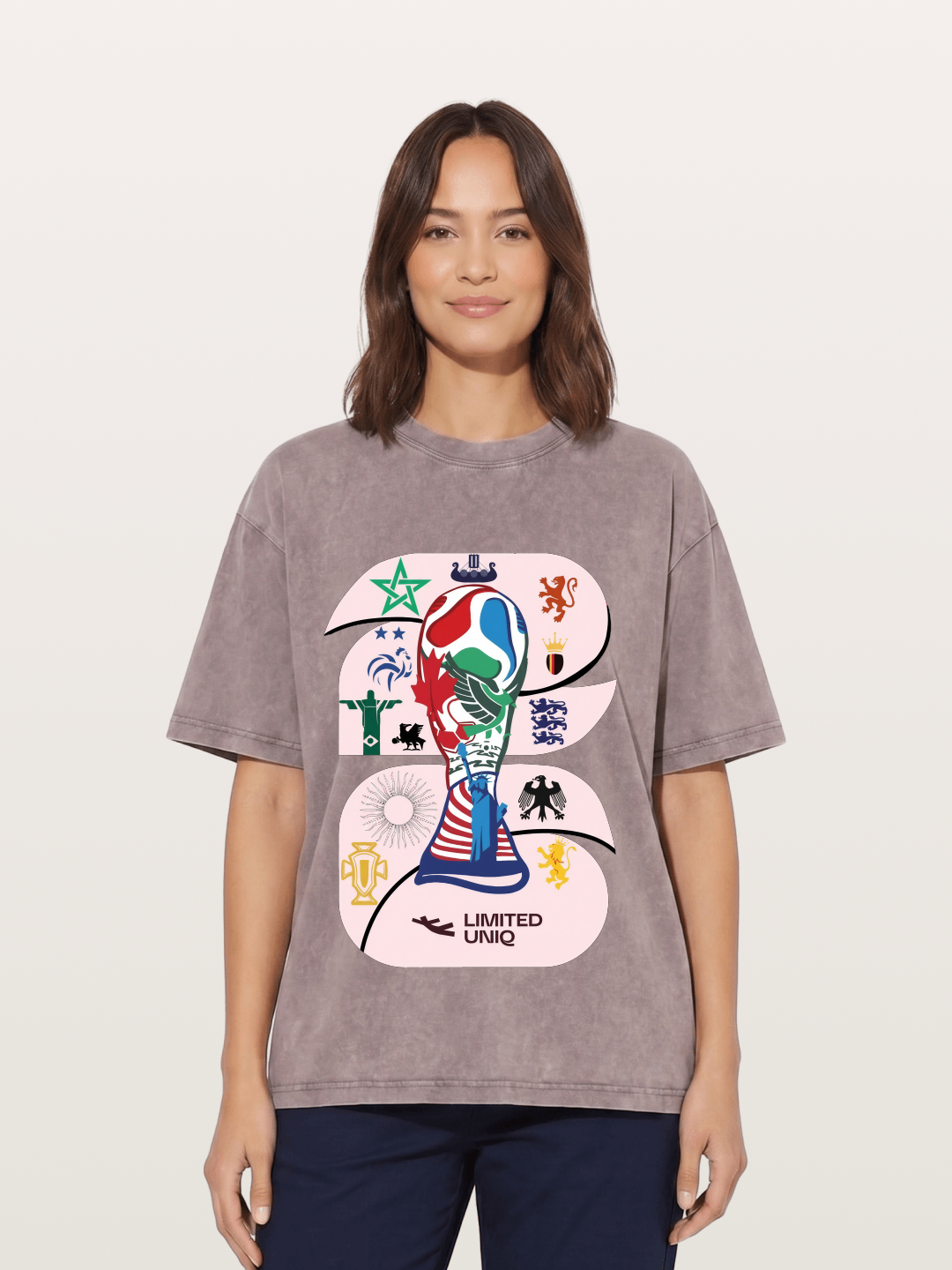 2026 World Cup Trophy Collage Washed T-shirt