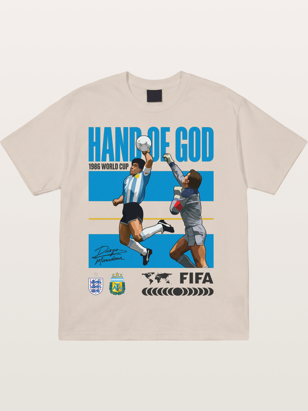 Hand of God 1986 WC Art Cotton T-shirt