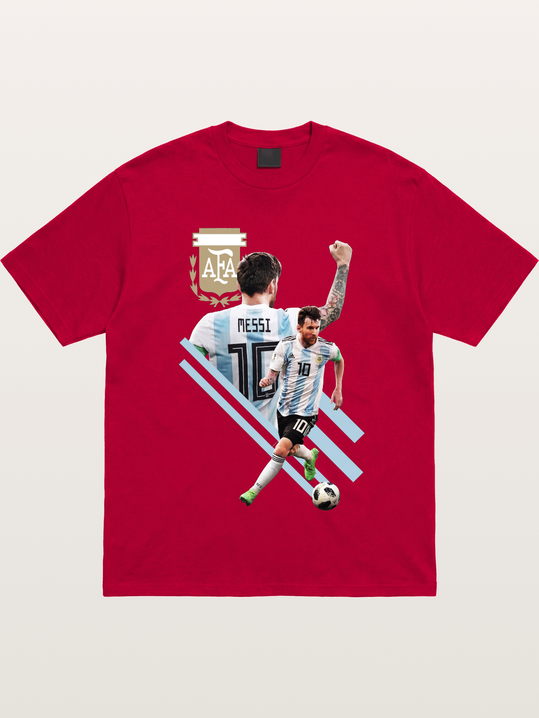 Messi Argentina Layered Art Gildan T-shirt