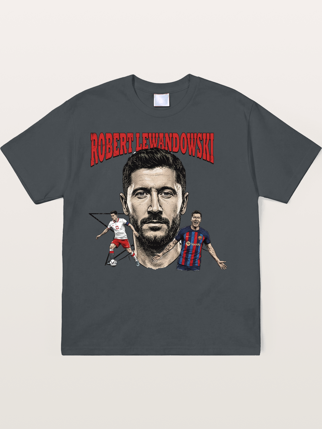 Robert Lewandowski Football Art Soft-Stay T-shirt