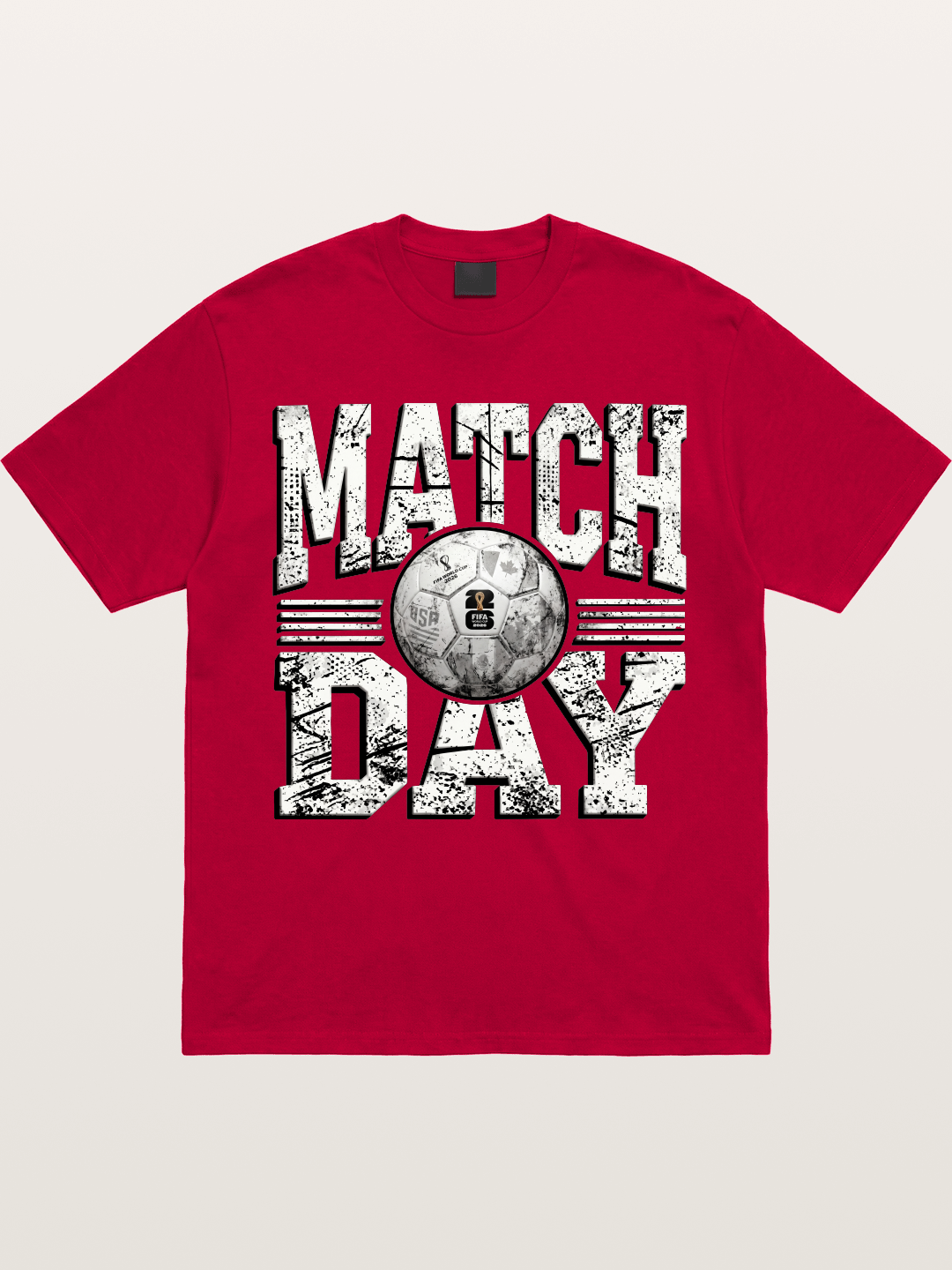 Match Day Grunge Soccer Print Gildan T-shirt