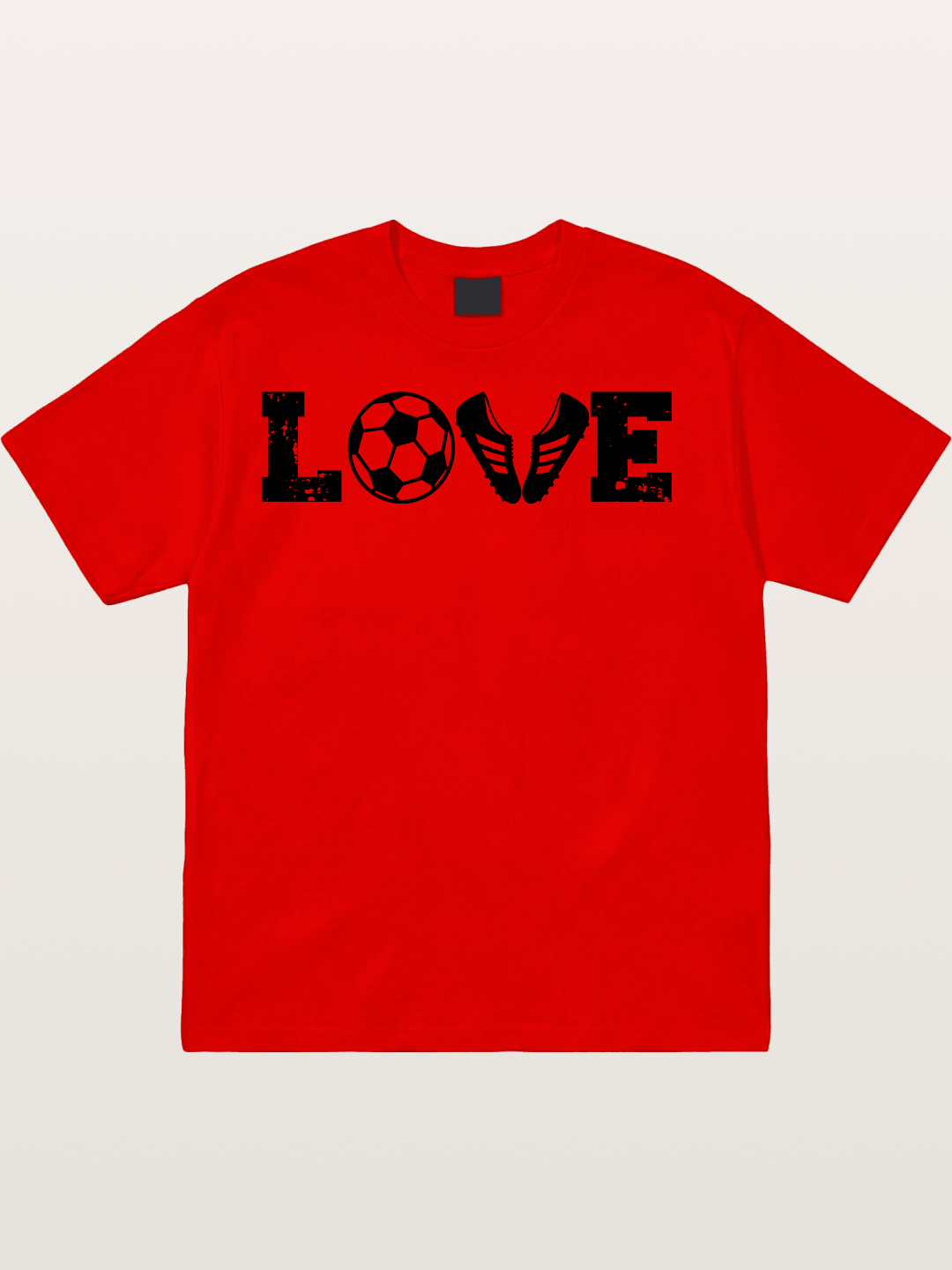 Soccer Love Wordmark With Cleats Cotton T-shirt