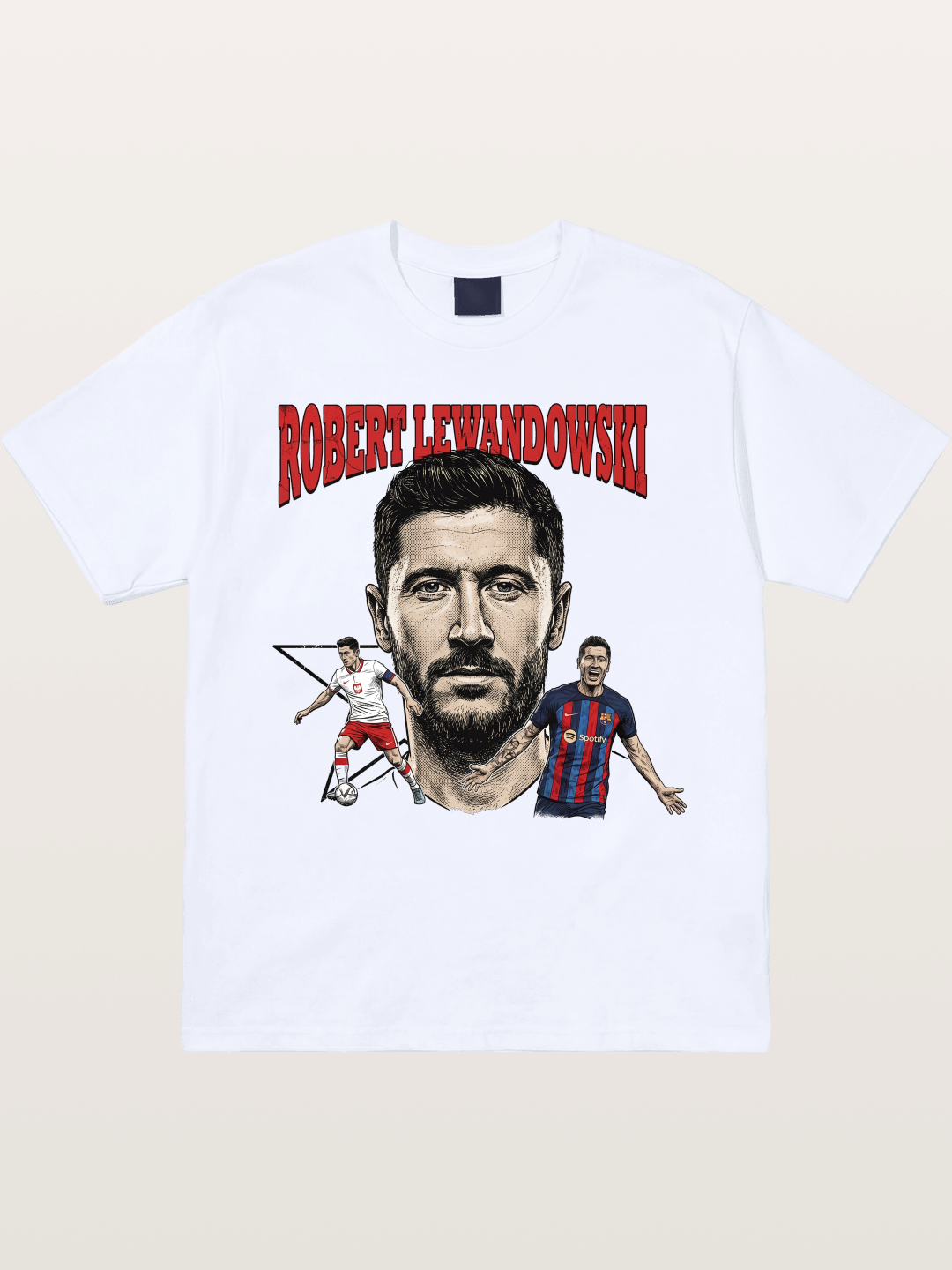 Robert Lewandowski Football Art Gildan T-shirt